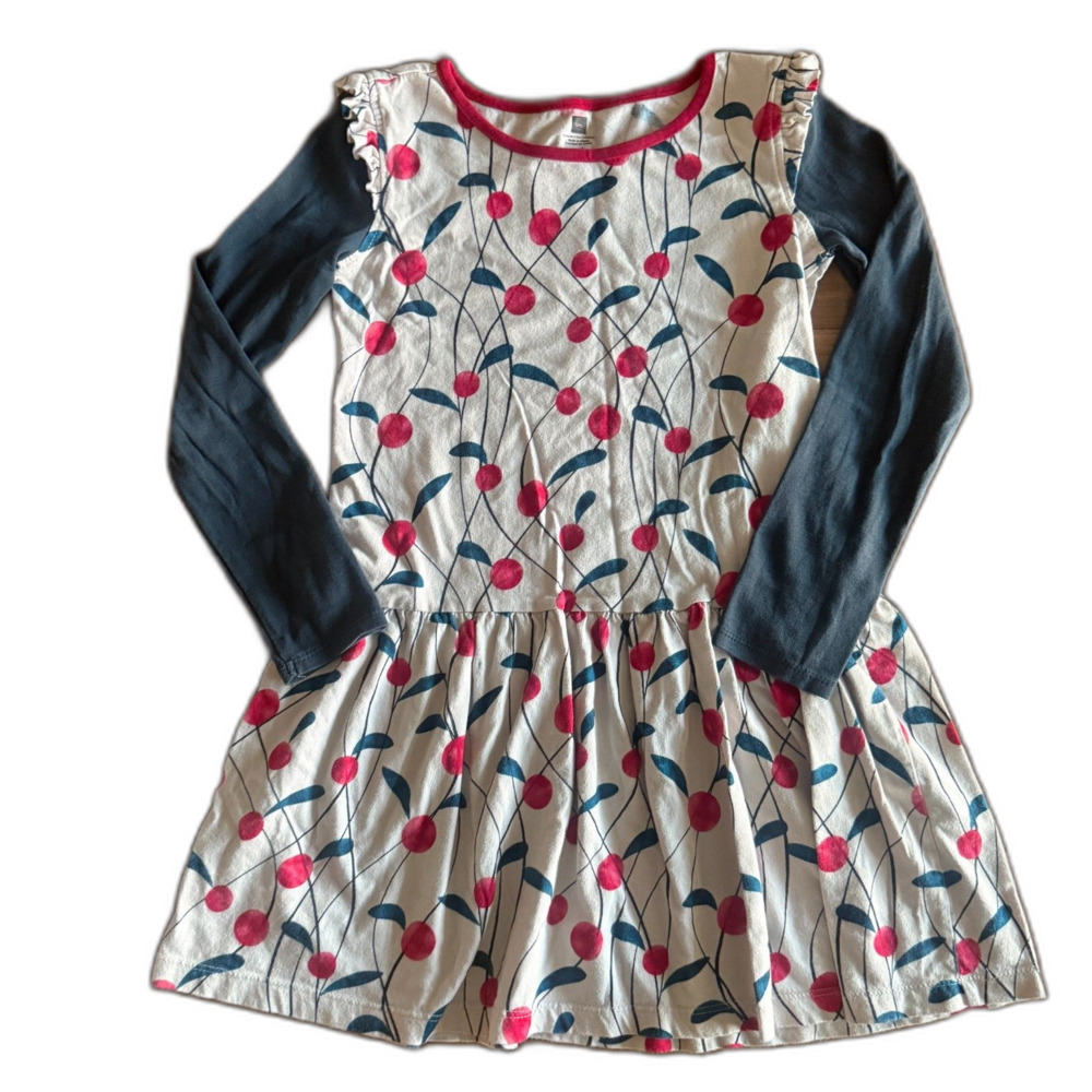Tea Collection Berry Layered Long Sleeve Dress Girls' 8